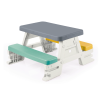Mesa Picnic Dolu Cinza c/ Bancos p/ 4 Pessoas Autobrinca Online