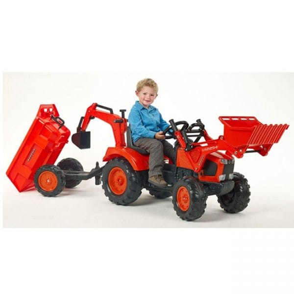 Trator Kubota M135GX + Reboque + Pás Autobrinca Online