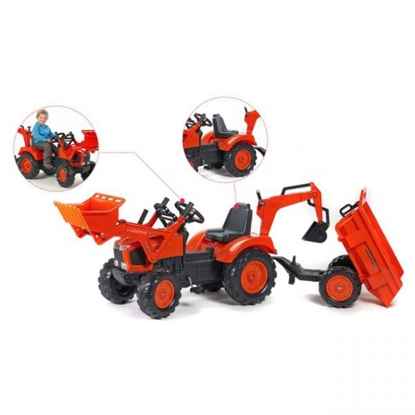 Trator Kubota M135GX + Reboque + Pás Autobrinca Online