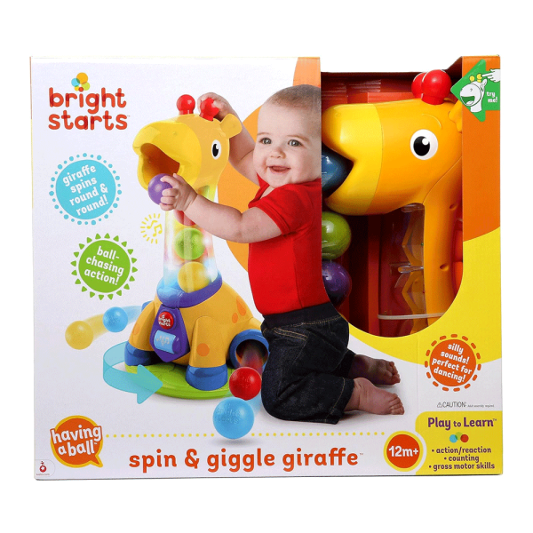 Girafa Spin & Giggle Bright Starts Autobrinca Online