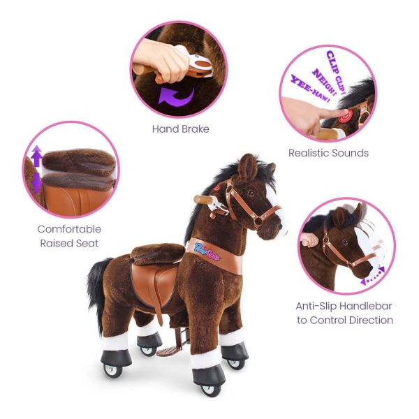 PonyCycle Cavalo Cavalgável Castanho Chocolate 3-5 anos Autobrinca Online www.autobrinca.com 5