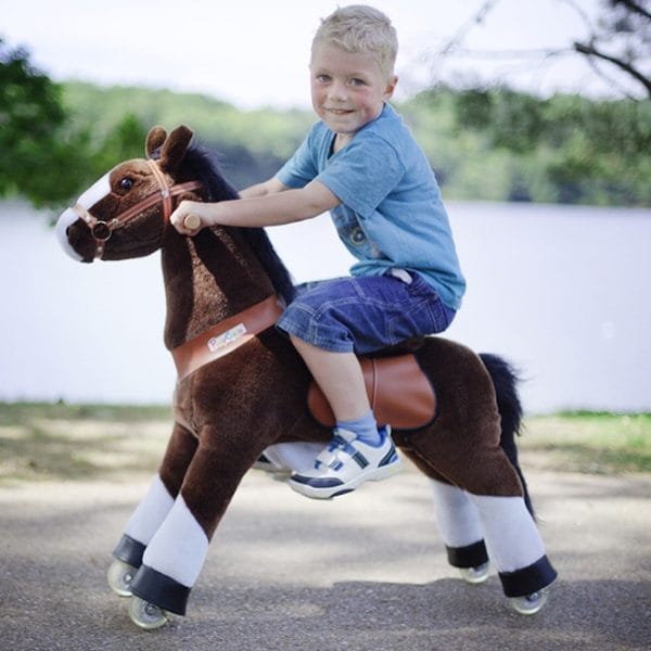 PonyCycle Cavalo Cavalgável Castanho Chocolate 3-5 anos Autobrinca Online