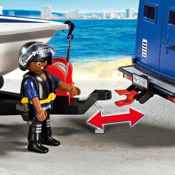 Playmobil Camiao da Policia com Lancha Autobrinca Online