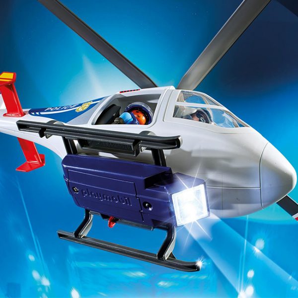 Playmobil Helicóptero da Polícia com luzes LED Autobrinca Online