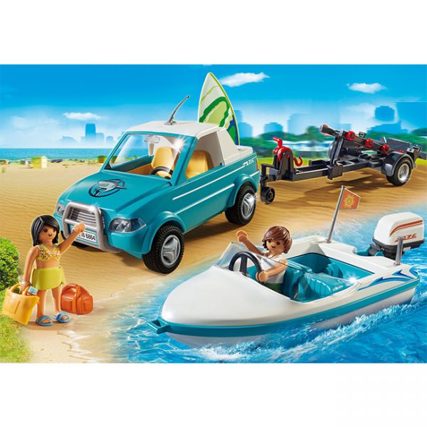 Playmobil Pick-Up com Barco Autobrinca Online