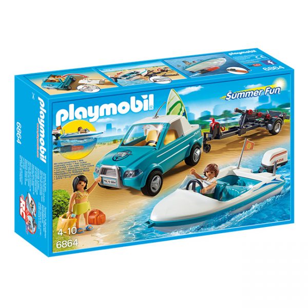 Playmobil Pick-Up com Barco Autobrinca Online