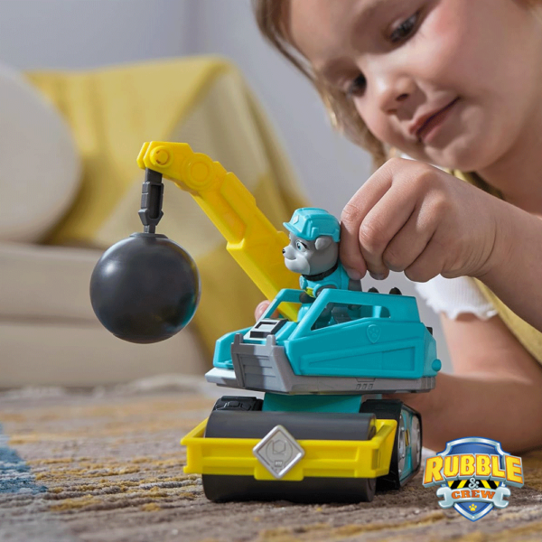 Rubble Crew Figura Motor c/ Veículo Wrecking Ball Autobrinca Online