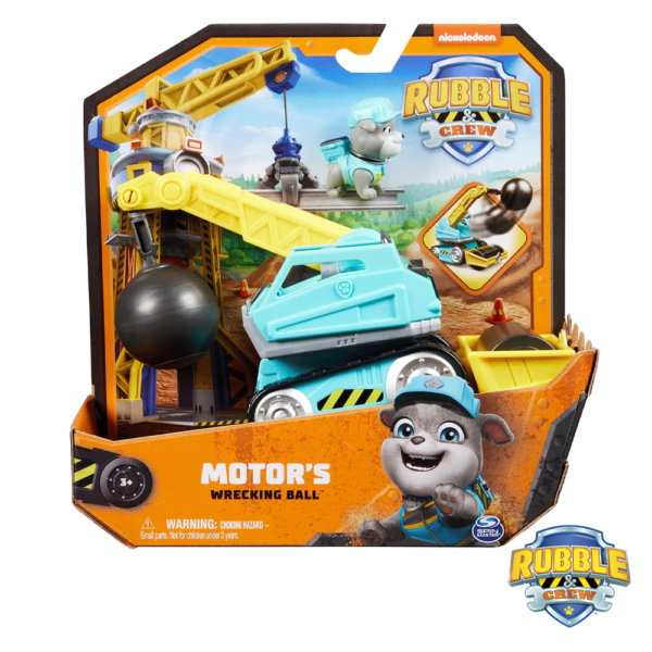 Rubble Crew Figura Motor c/ Veículo Wrecking Ball Autobrinca Online