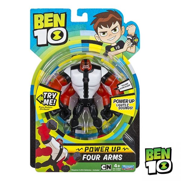 Ben 10 – Figura Power Up Luz e Sons Four Arms