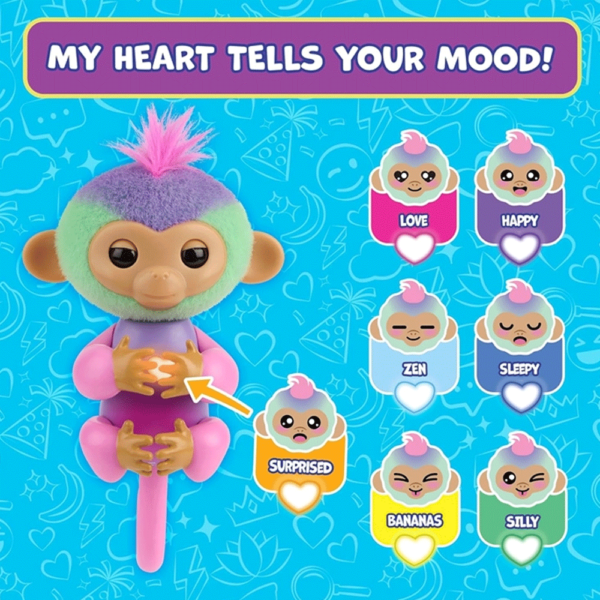 Fingerlings Macaco Magic Moods Interativo Humor Surpresa Autobrinca Online