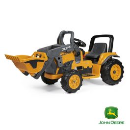 Trator a pedais Kubota M135GX com pa, excavadeira e reboque basculante