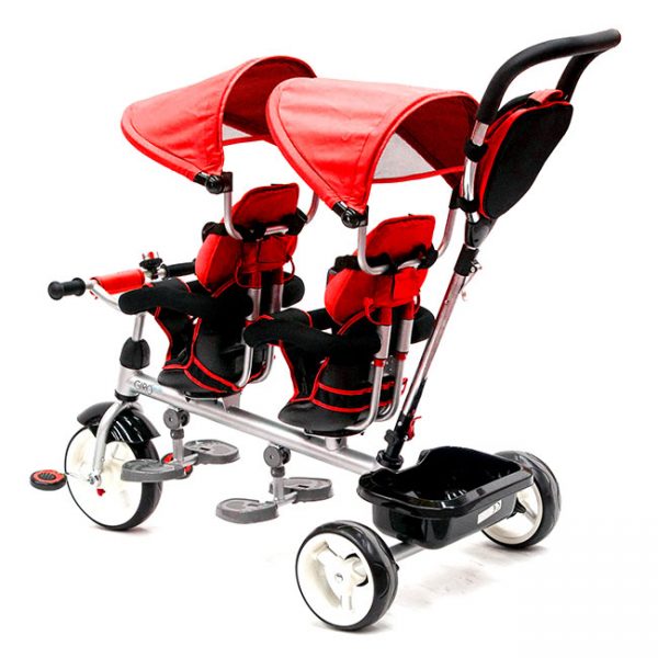 Triciclo Gémeos c/ Assentos Giratórios Twin Red Autobrinca Online