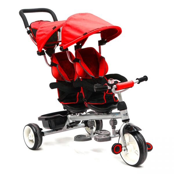 Triciclo Gémeos c/ Assentos Giratórios Twin Red Autobrinca Online