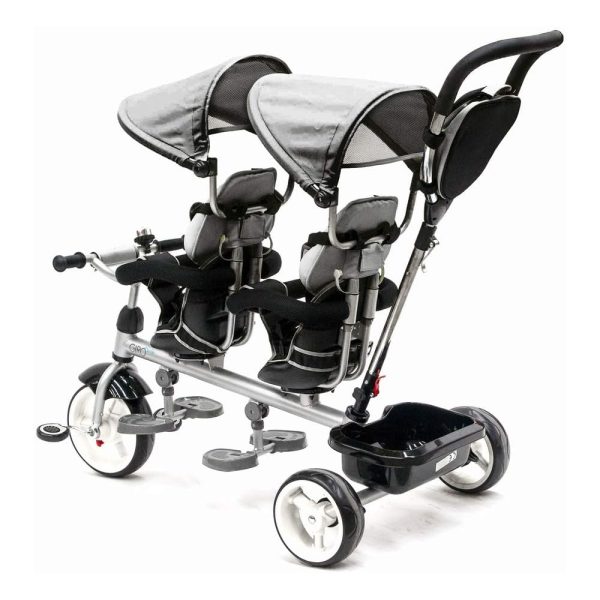 Triciclo Gémeos c/ Assentos Giratórios Twin Grey Autobrinca Online
