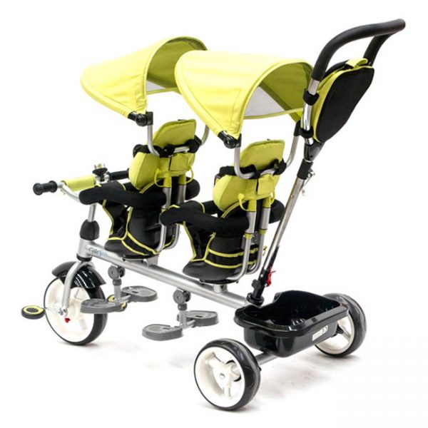 Triciclo Gémeos c/ Assentos Giratórios Twin Green