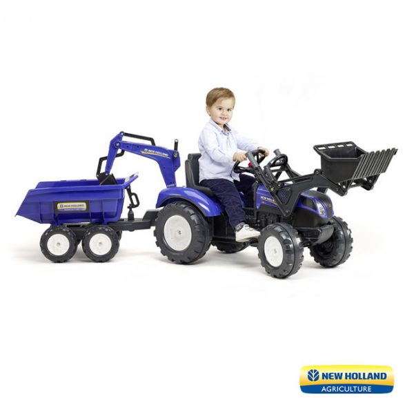 Trator New Holland T8 + Reboque Basculante + Pás Autobrinca Online