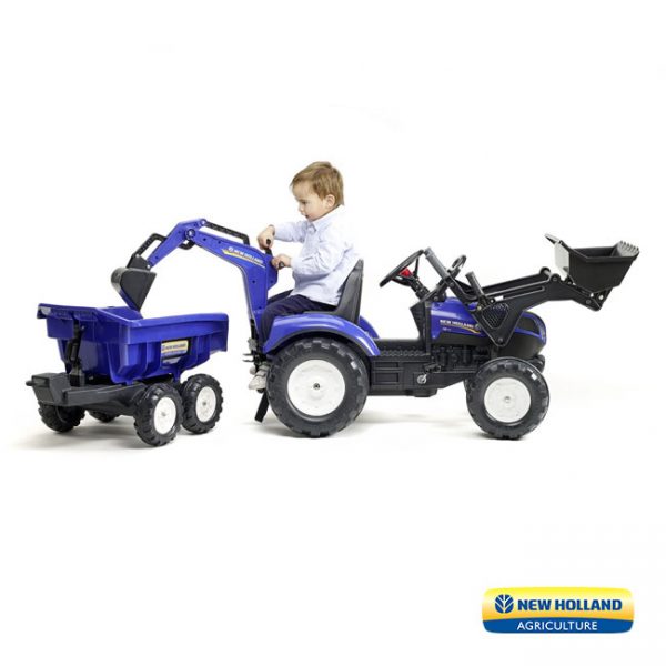 Trator New Holland T8 + Reboque Basculante + Pás Autobrinca Online