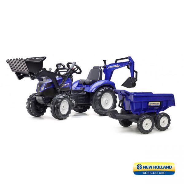 Trator New Holland T8 + Reboque Basculante + Pás Autobrinca Online