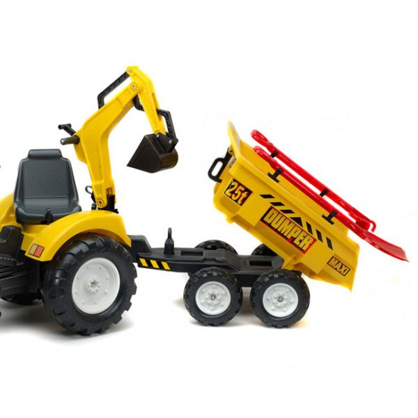 Trator Powerloader + Reboque Basculante + Pás + Capacete Autobrinca Online