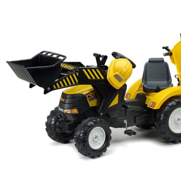 Trator Powerloader + Reboque Basculante + Pás + Capacete Autobrinca Online