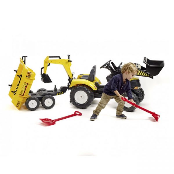 Trator Powerloader + Reboque Basculante + Pás + Capacete Autobrinca Online