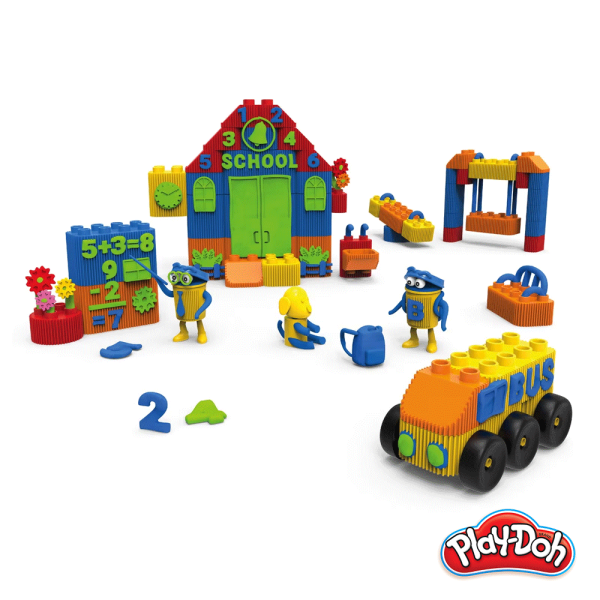 Play-Doh Bloks Playset Blocos da Escola Autobrinca Online www.autobrinca.com 2