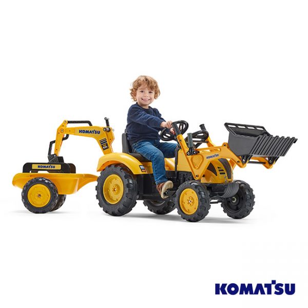 Escavadora Komatsu WB93R + Reboque + Pás Autobrinca Online