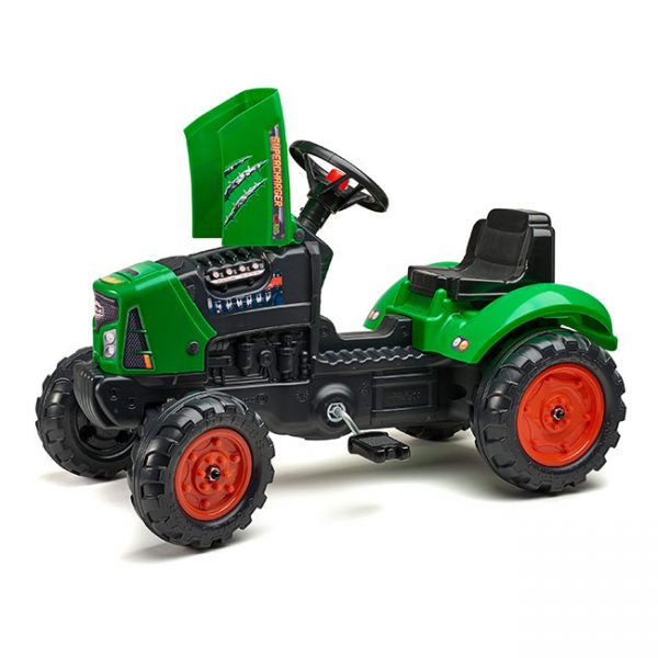 Trator Super Charger Small Green + Reboque Autobrinca Online