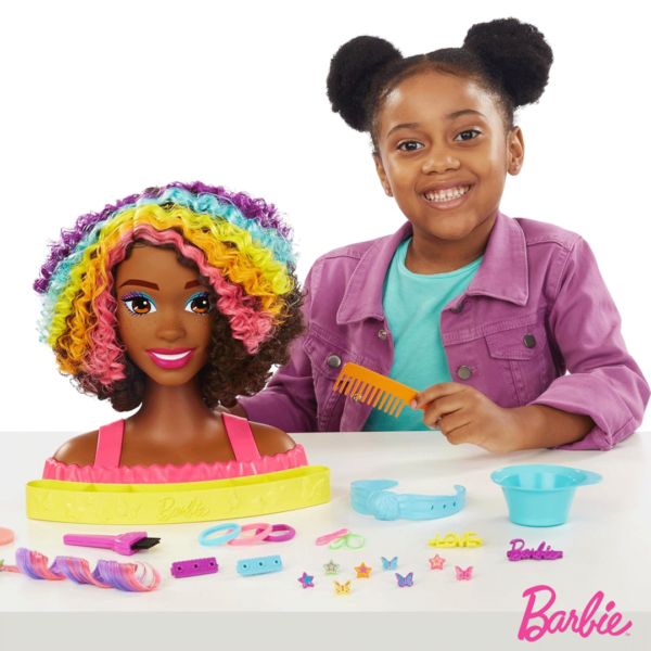 Barbie Busto Cabelo Cacheado Autobrinca Online