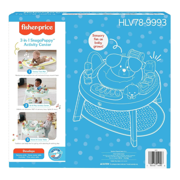 Centro de Atividades 3 em 1 Fisher-Price Snugapuppy Autobrinca Online