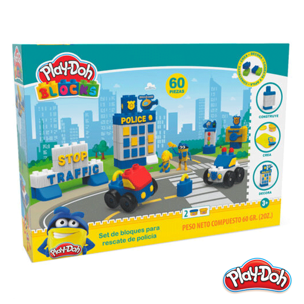 Play-Doh Bloks Playset Resgate da Polícia Autobrinca Online