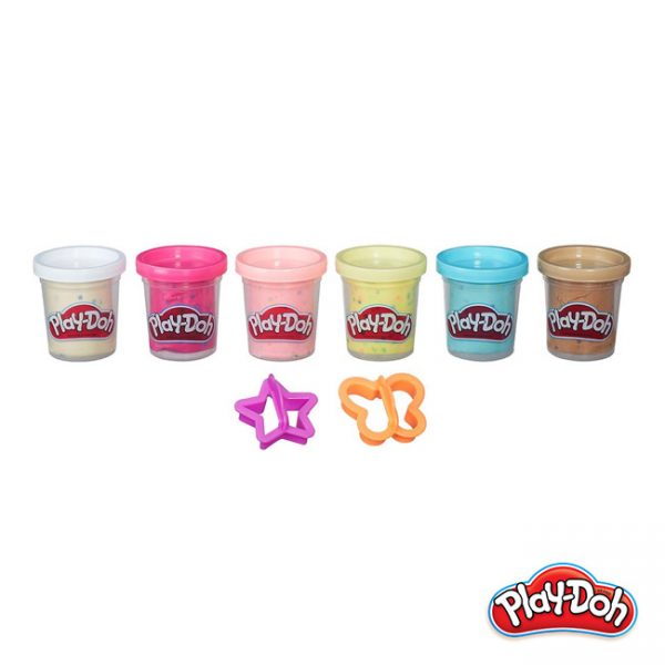 Play-Doh – Pack 6 Potes Confetti Autobrinca Online