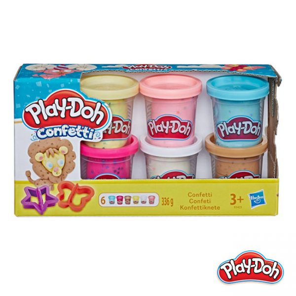Play-Doh – Pack 6 Potes Confetti Autobrinca Online