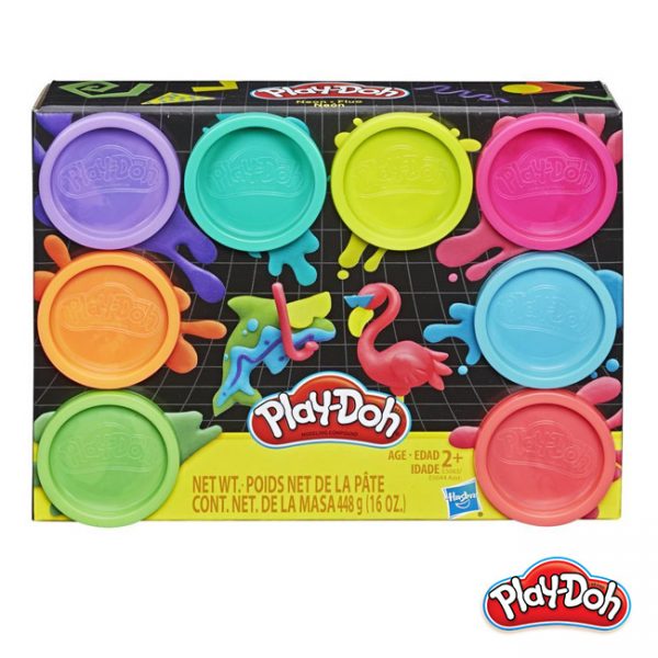 Play-Doh – Pack 8 Potes Neon Autobrinca Online