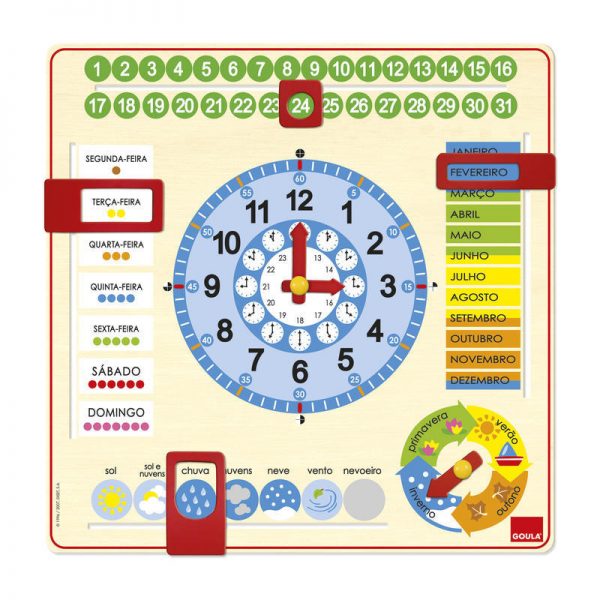 Relógio Calendário Escolar Autobrinca Online