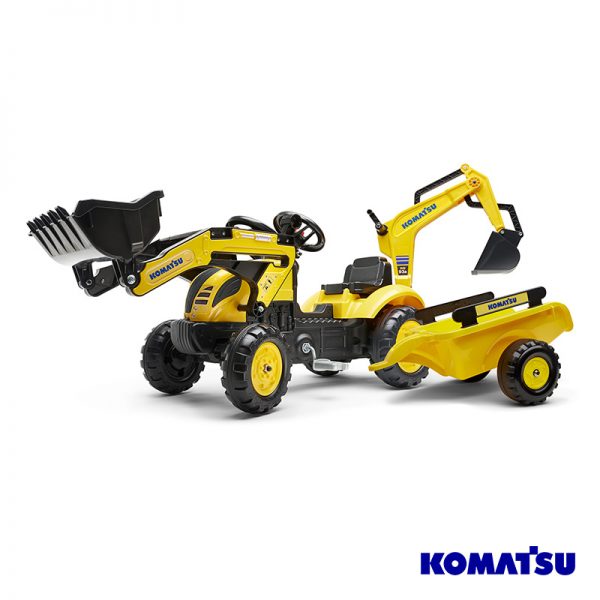 Escavadora Komatsu Small + Reboque + Pás Autobrinca Online