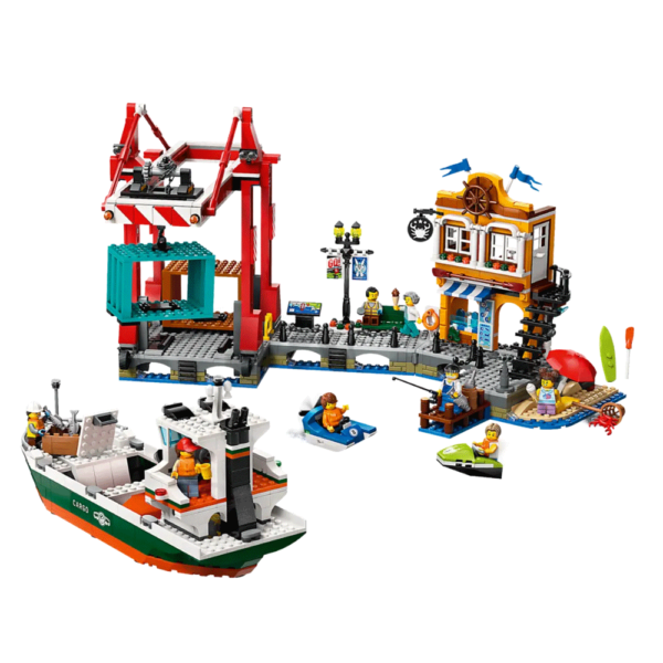 LEGO City Porto Marítimo com Navio de Carga 60422 Autobrinca Online