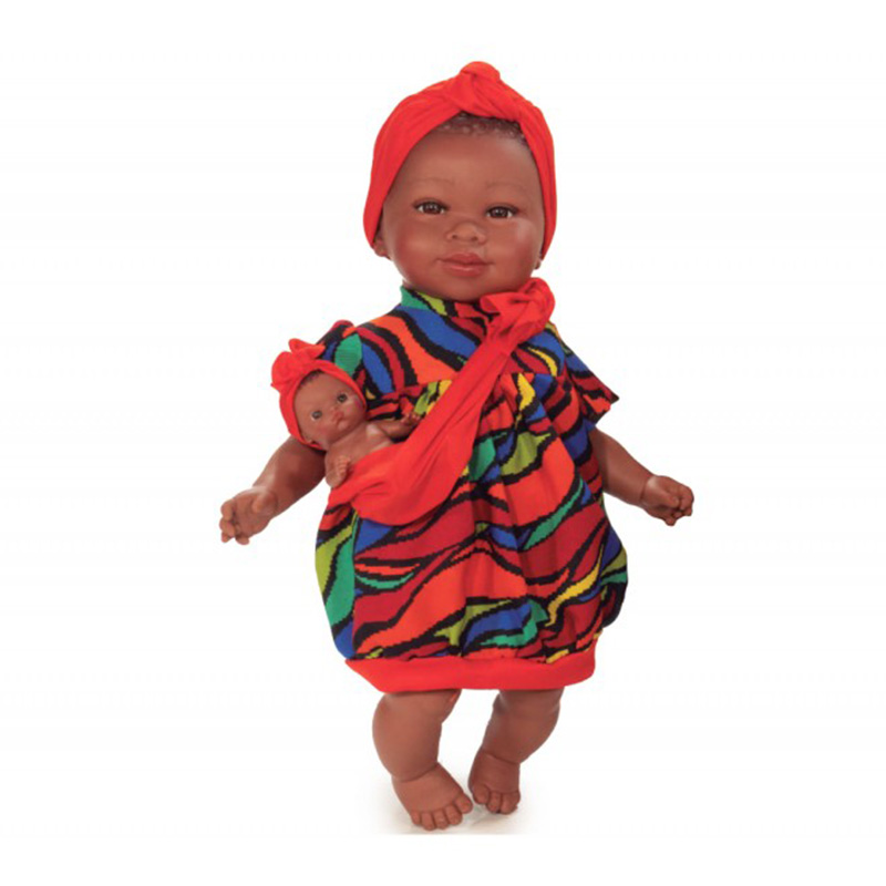 Boneca Maria Mulata c/ Bebé - Vermelho
