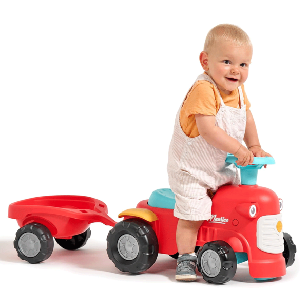 Trator Baby Maurício Vermelho + Reboque Autobrinca Online