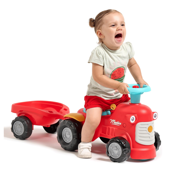 Trator Baby Maurício Vermelho + Reboque Autobrinca Online