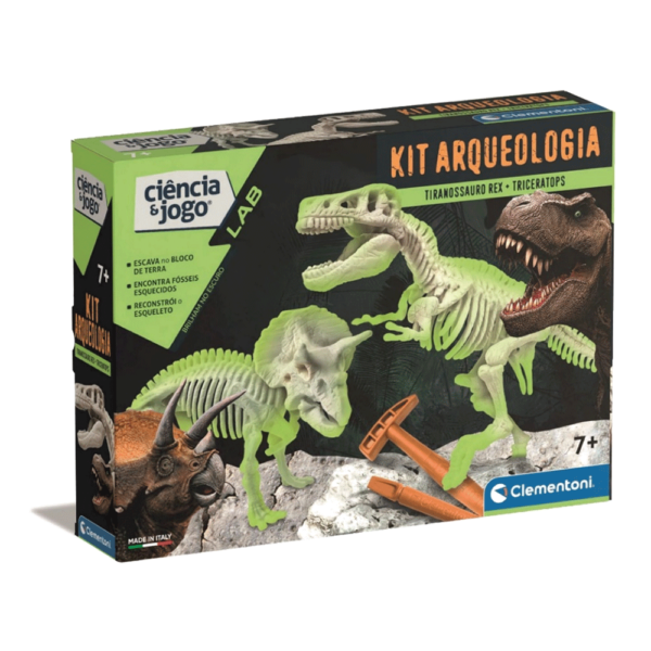 Kit Arqueologia T-Rex e Triceratops Autobrinca Online