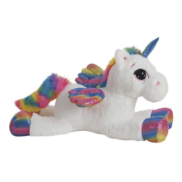 Unicórnio Branco Colorido Peluche 130cm Autobrinca Online