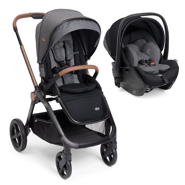 Duo Chicco Mysa Black Satin c/ First Seat Recline Black Satin Autobrinca Online
