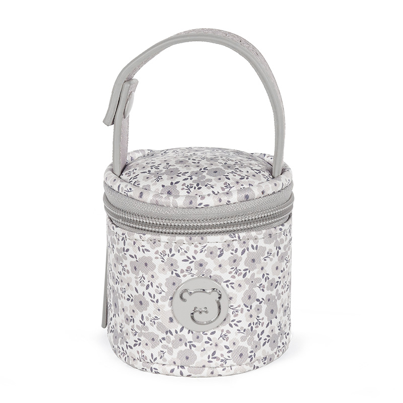 Porta Chupetas  Flower Mellow Cinza
