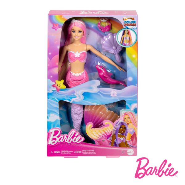 Barbie Sereia Muda de Cor Autobrinca Online