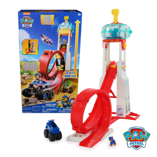 Patrulha Pata Rescue Wheels Torre Super Loop HQ Autobrinca Online