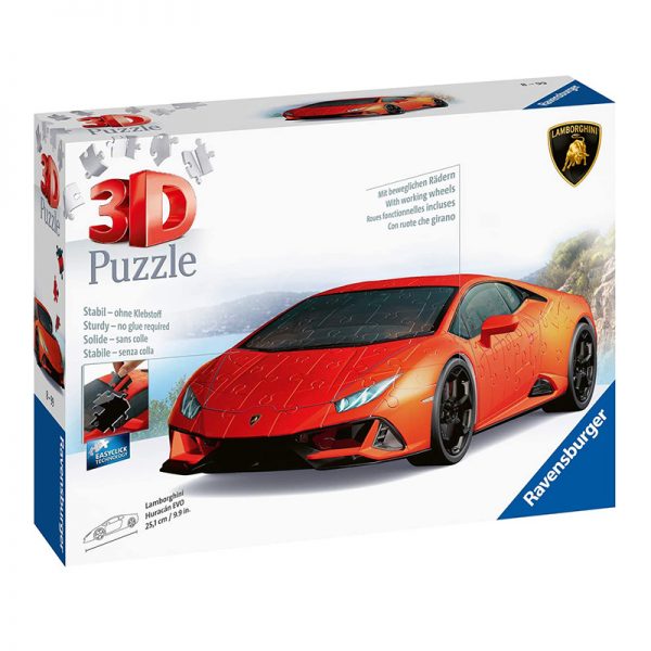 Puzzle 3D Lamborghini Huracan Evo – 108 Peças Autobrinca Online