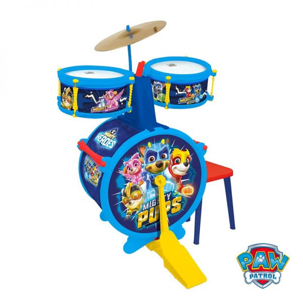 Bateria Musical Patrulha Pata c/ Banco Autobrinca Online