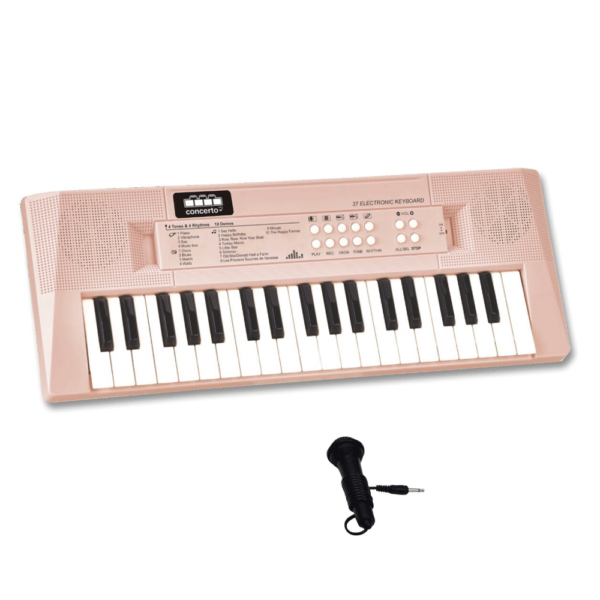 Teclado Musical Rosa c/ 37 Teclas Autobrinca Online
