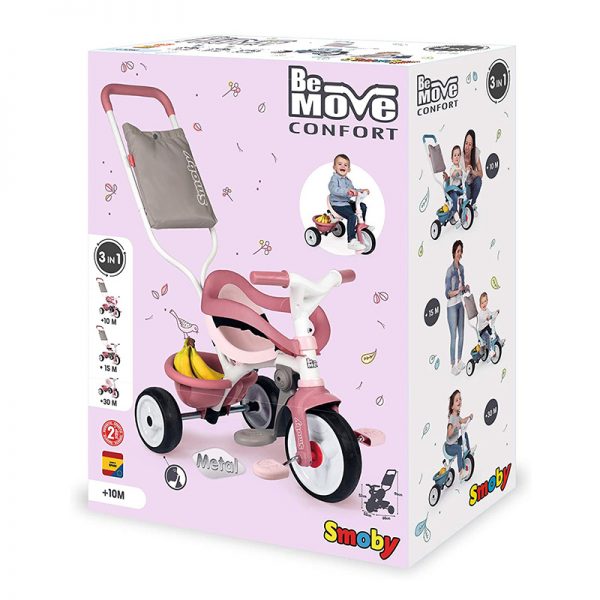 Triciclo Smoby Be Move Confort Rosa Autobrinca Online